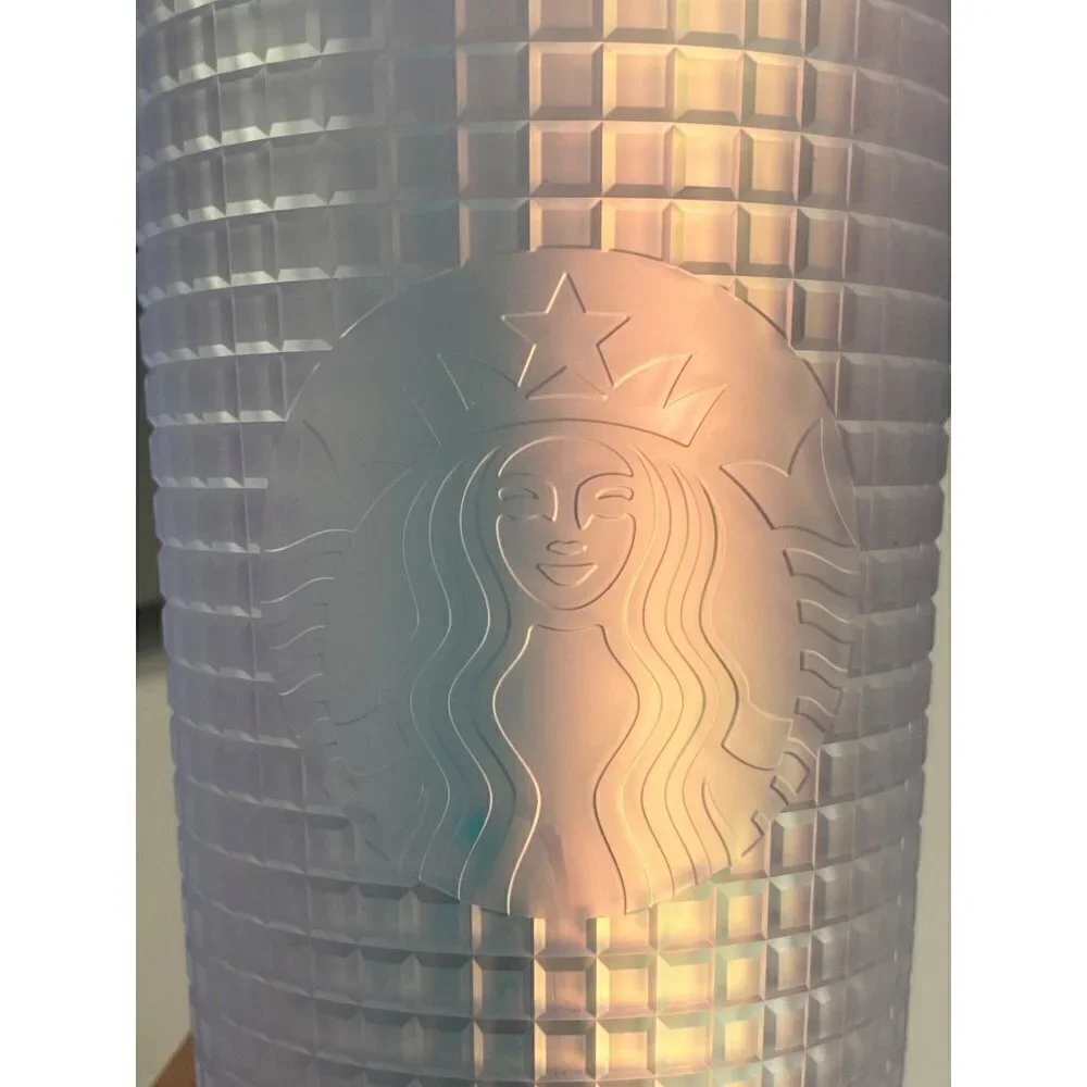 Starbucks 2022 Spring Soft Touch Unicorn Grid Iridescent 24oz Venti Tumbler